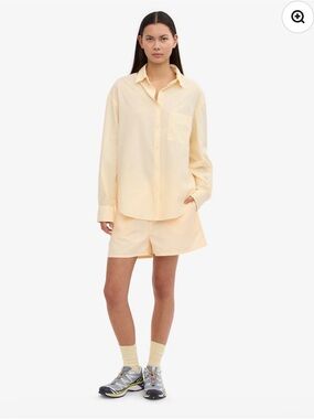 colorful standard button down and shorts set
